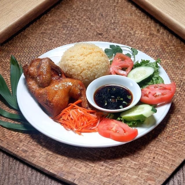 Golden Cornish Hen with Buttered Rice.