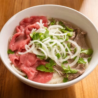 Pho with Rare Steak and Beef Brisket