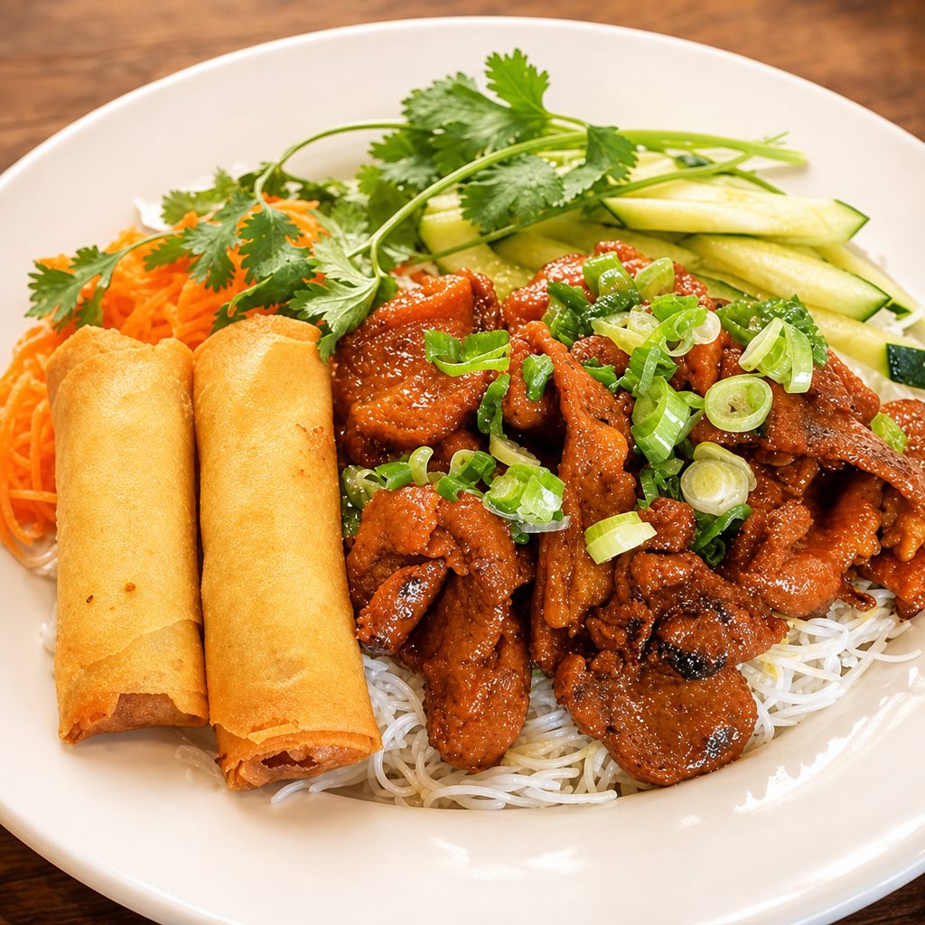 Charbroiled Meat & Eggrolls Vermicelli.