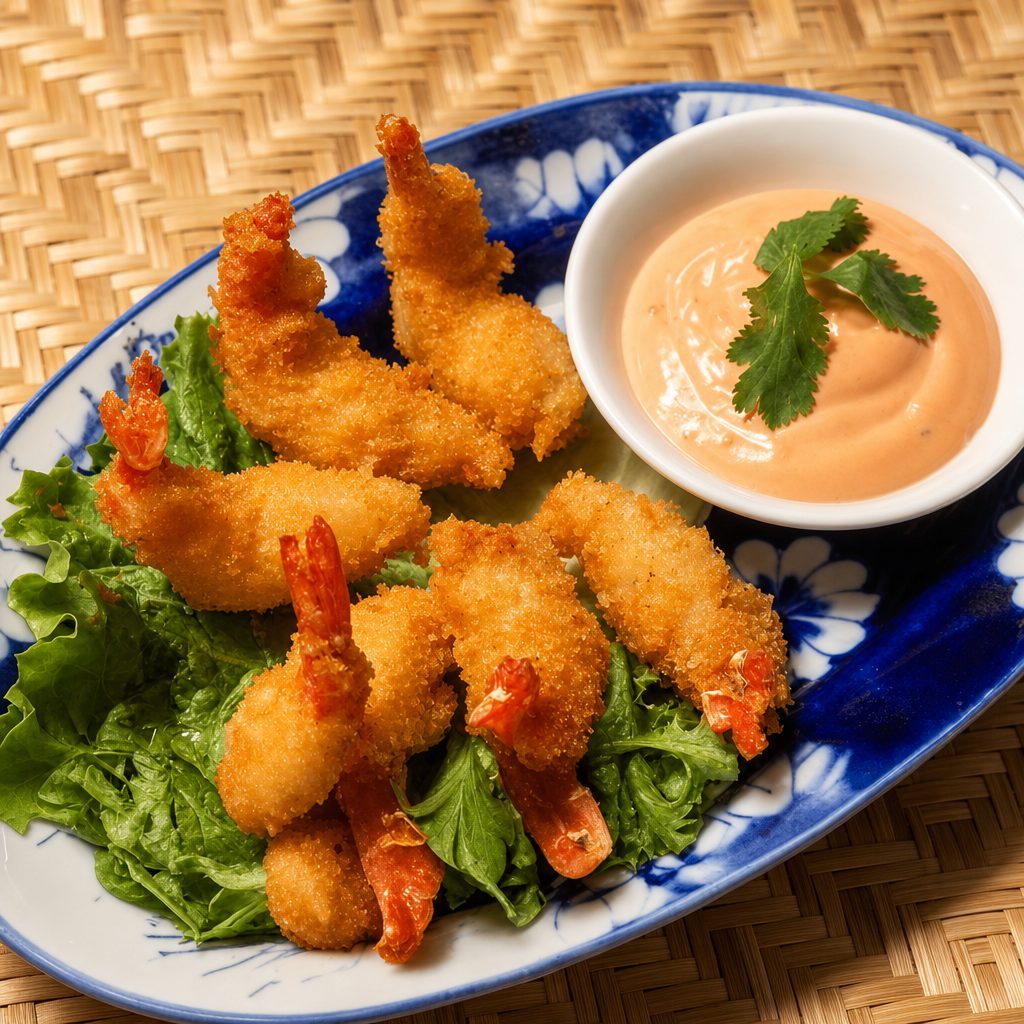 Crispy Golden Shrimps.